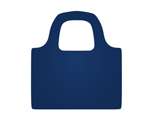Blue simple bag. vector illustration