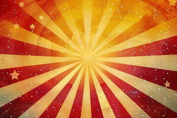 Starburst Explosion: Ketchup Red and Mustard Yellow