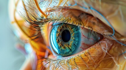 Anatomy of the eye or visual system