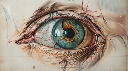 Anatomy of the eye or visual system