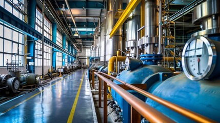 Chemical synthesis process in a factory