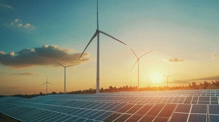 Renewable energy sources like solar panels or wind turbines