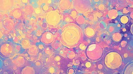 Background with a textured design featuring colorful circle patterns
