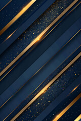 Blue and gold lines abstract vertical background or pattern, creative design template