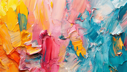 4k background of oil paint brushstrokes on canvas