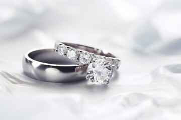 Ring diamond platinum gemstone.