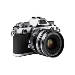 Fototapeta premium 3D Camera on white background. DSLR camera isolated on a white background. 3D Rendering