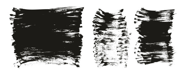 Hand Drawn Flat Fan Brush Thick Long & Short Background Mix High Detail Abstract Vector Background Mix Set 