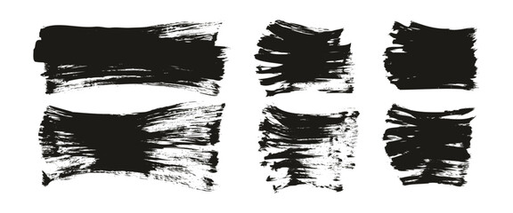 Hand Drawn Flat Fan Brush Thick Long & Short Background Mix High Detail Abstract Vector Background Mix Set 
