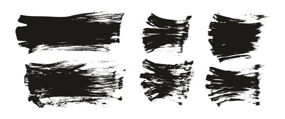 Hand Drawn Flat Fan Brush Thick Long & Short Background Mix High Detail Abstract Vector Background Mix Set 