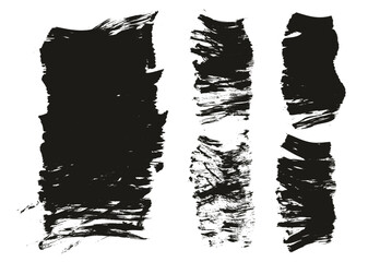 Hand Drawn Flat Fan Brush Thick Long & Short Background Mix High Detail Abstract Vector Background Mix Set 