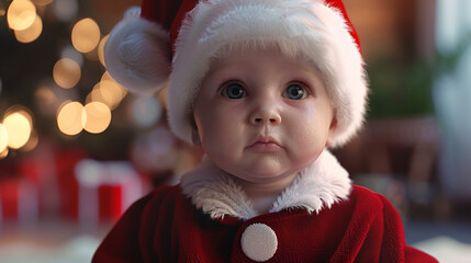 baby in christmas clothes