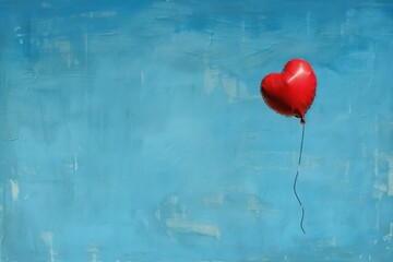Minimal space a heart shaped balloon symbol love heart symbol.