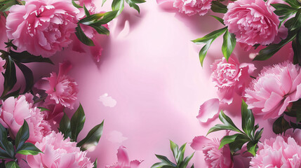 A beautifully arranged frame of pink peony flower