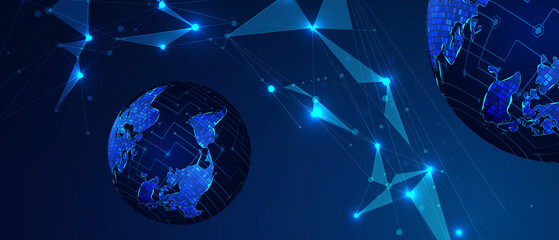 digital technology lines overlay effect black background illustration, science network chip tech and computer data technical drawing overly effects, abstract background latest new Futurist technology 