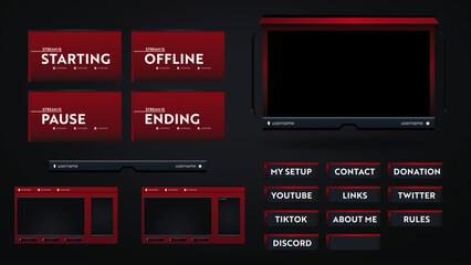 Red Stream Pack Panels Overlay Design