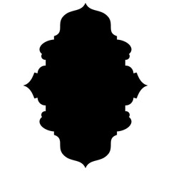 Fototapeta na wymiar Islamic Label Emblem Shape Glyph Pictogram symbol visual illustration
