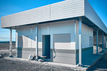 Mobile industrial building. Newly built single storey prefabricated industrial building....
