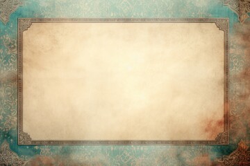 Fototapeta premium Islamic frame simple style paper backgrounds texture.