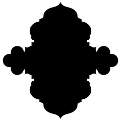 Islamic Label Emblem Shape Glyph Pictogram symbol visual illustration turkish Iranian and Arabic style 