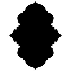 Islamic Label Emblem Shape Glyph Pictogram symbol visual illustration turkish Iranian and Arabic style 