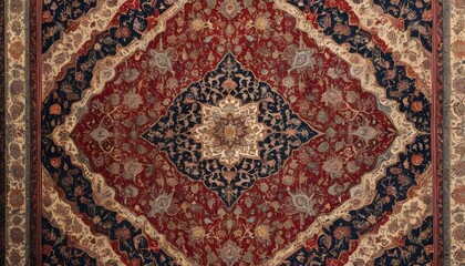 A Close Up Of An Intricate Persian Carpet With It