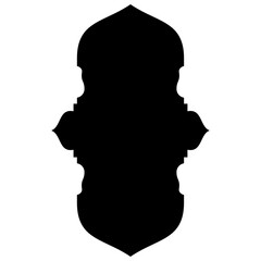 Islamic Label Emblem Shape Glyph Pictogram symbol visual illustration turkish Iranian and Arabic style 