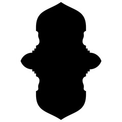 Islamic Label Emblem Shape Glyph Pictogram symbol visual illustration turkish Iranian and Arabic style 