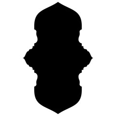Islamic Label Emblem Shape Glyph Pictogram symbol visual illustration turkish Iranian and Arabic style 
