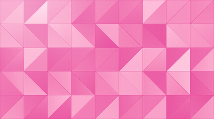 Abstract triangular shape seamless pattern in different shades of pink. High resolution full frame...