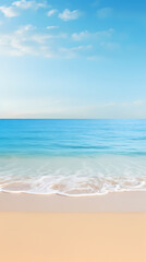Fototapeta premium Beautiful summer background with sandy beach and waves