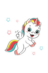 Kawaii Unicorn Daydreams, Cute Unicorn Illustrations for All Projects