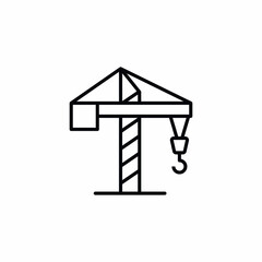 crane hook lift construction icon