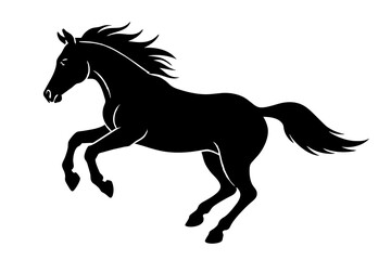 Obraz premium horse silhouette isolated on white