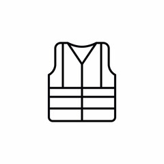worker vest jacket construction icon