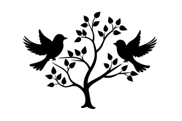 silhouette of tree