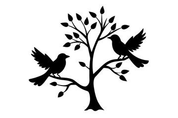 silhouette of a tree