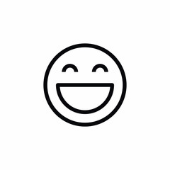 Fototapeta premium happy smile laugh emoji icon