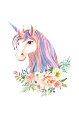 Obraz na płótnie Canvas Kawaii Unicorn Daydreams, Cute Unicorn Illustrations for All Projects
