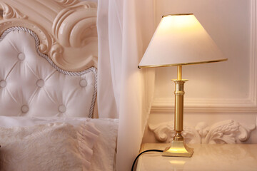 Table lamp in the bedroom