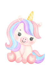 Kawaii Unicorn Daydreams, Cute Unicorn Illustrations for All Projects
