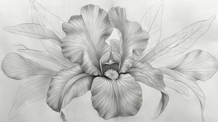   Pencil drawings of flowers on paper stacked together