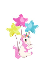 Kawaii Unicorn Daydreams, Cute Unicorn Illustrations for All Projects