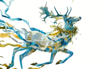 Deer art wildlife antelope. - obrazy, fototapety, plakaty