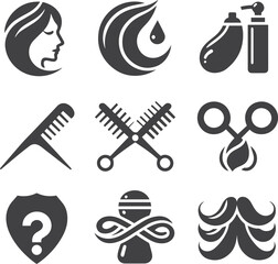 Hair logo icon set