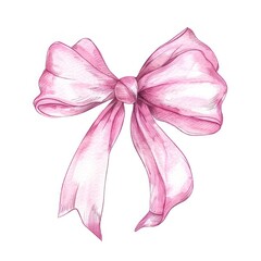 Individual pink bow illustrated clothing blossom.