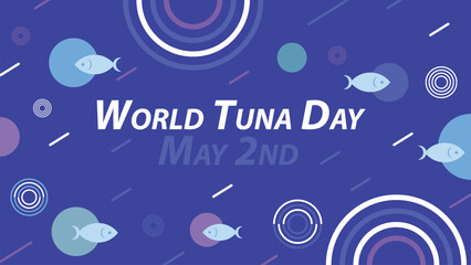 World Tuna Day vector banner design