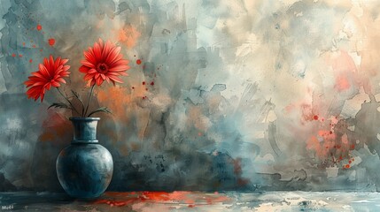 Vase With Flowers Painting