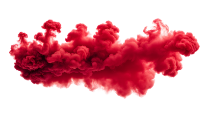 Red Smoke Isolated on Transparent Background