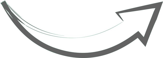 hand drawn illustration of an arrow, black arrow icon with transparent background